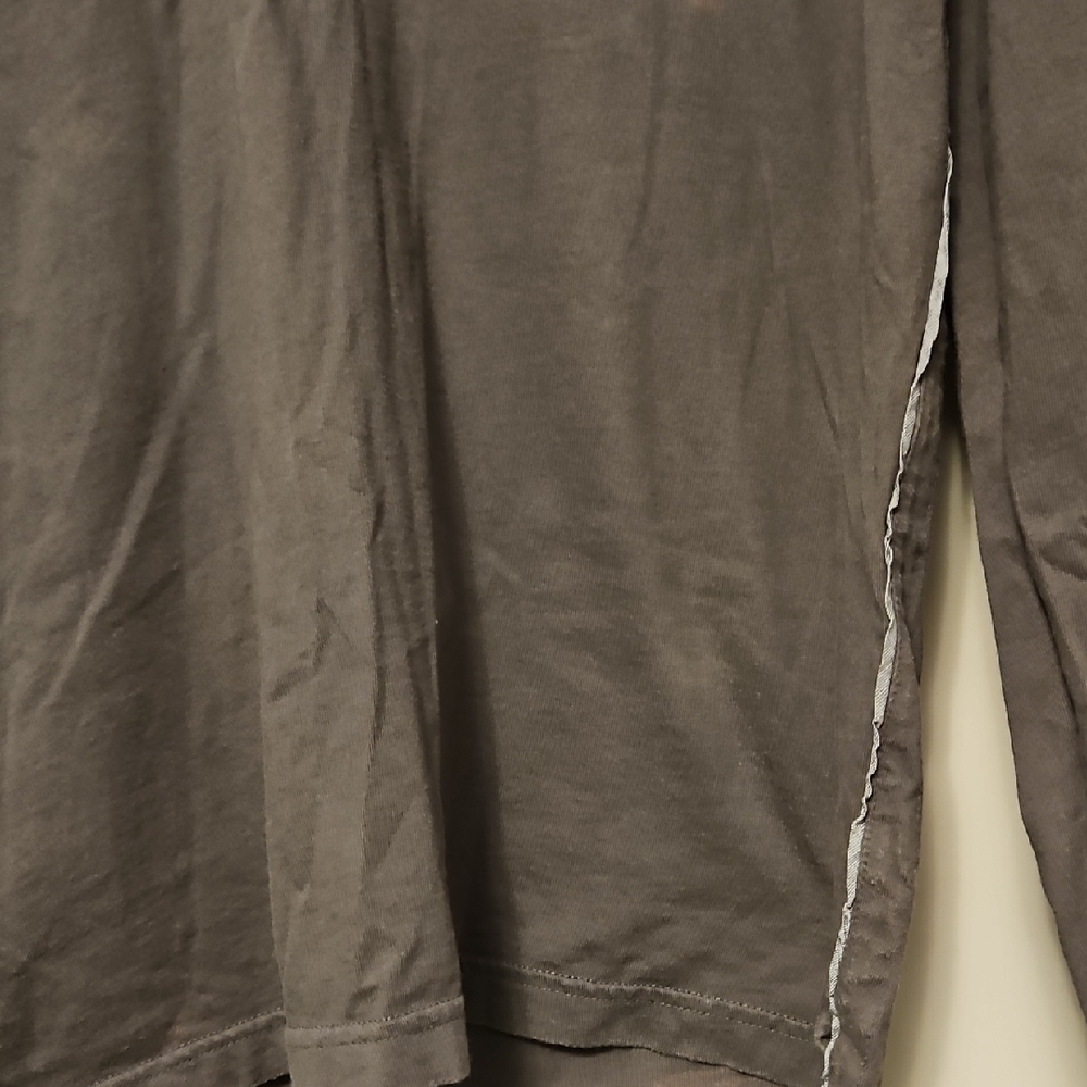 GAP Men's Dark Brown Long Sleeve Polo - Picture 3 of 4